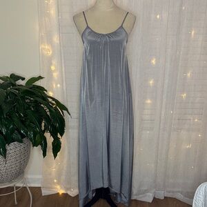 Chic Silver Maxi Dress